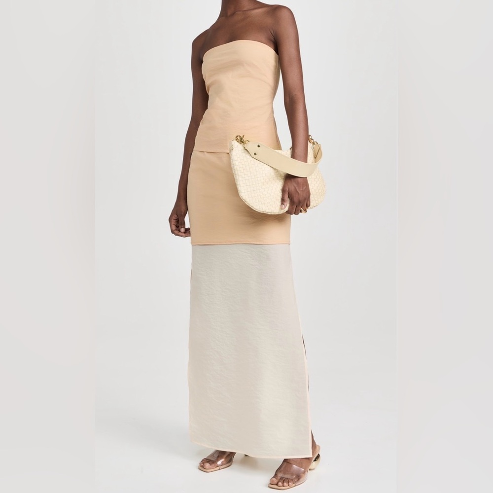 ✨ Clare V. Moyen Messenger Cream Woven Checker | Made in LA ✨